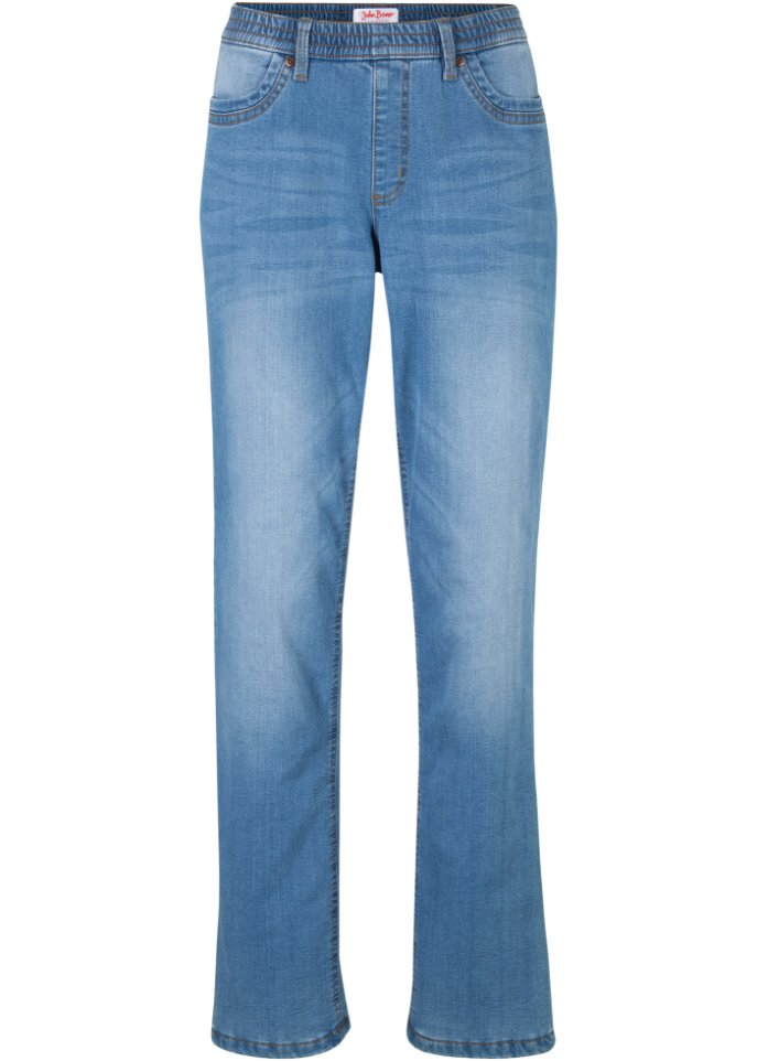 Thermo-Schlupf-Jeans in blau von vorne - John Baner JEANSWEAR
