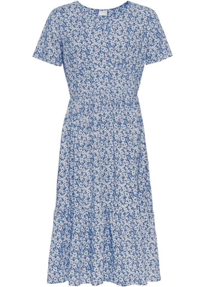 Kleid, A-Shaped in blau von vorne - BODYFLIRT
