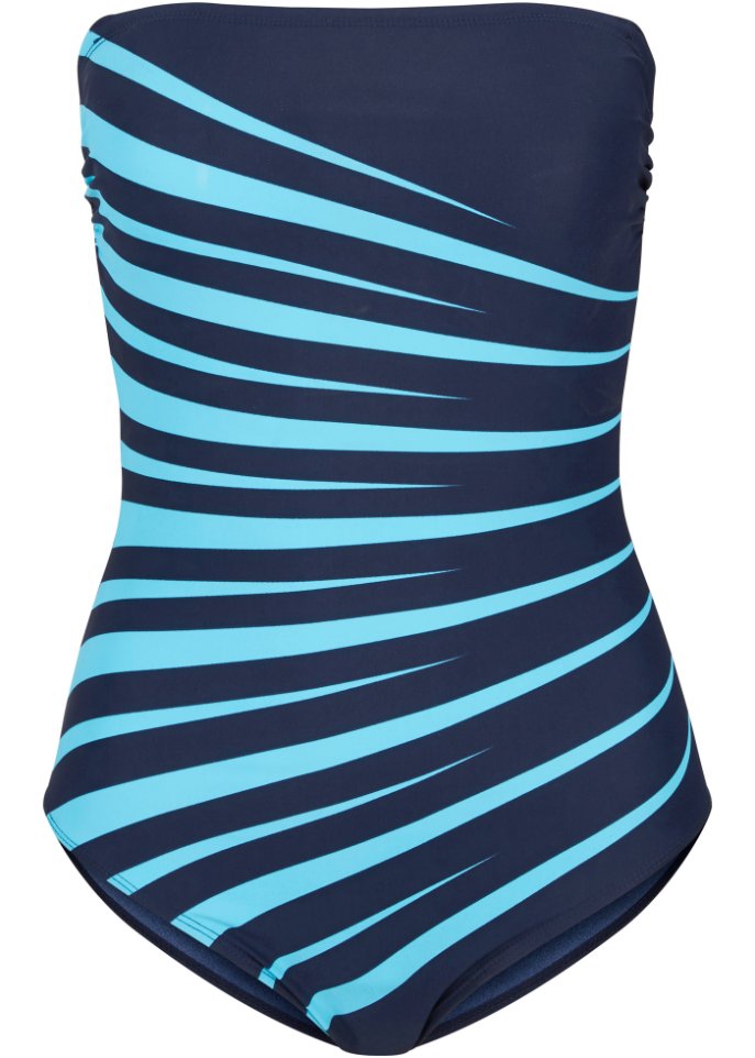 Shape Badeanzug leichte Formkraft in blau von vorne - bpc selection