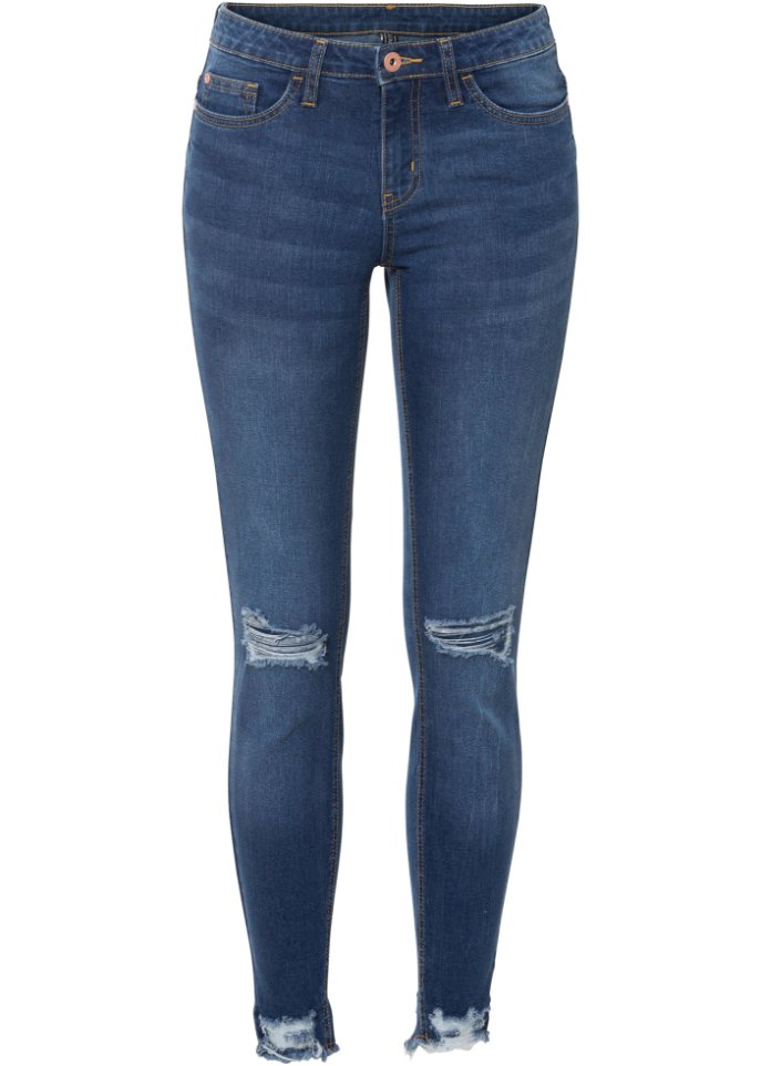 Skinny-Jeans in blau von vorne - RAINBOW