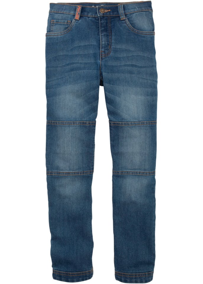 Jungen Jeans mit verstärkter Kniepartie, Regular Fit in blau von vorne - John Baner JEANSWEAR