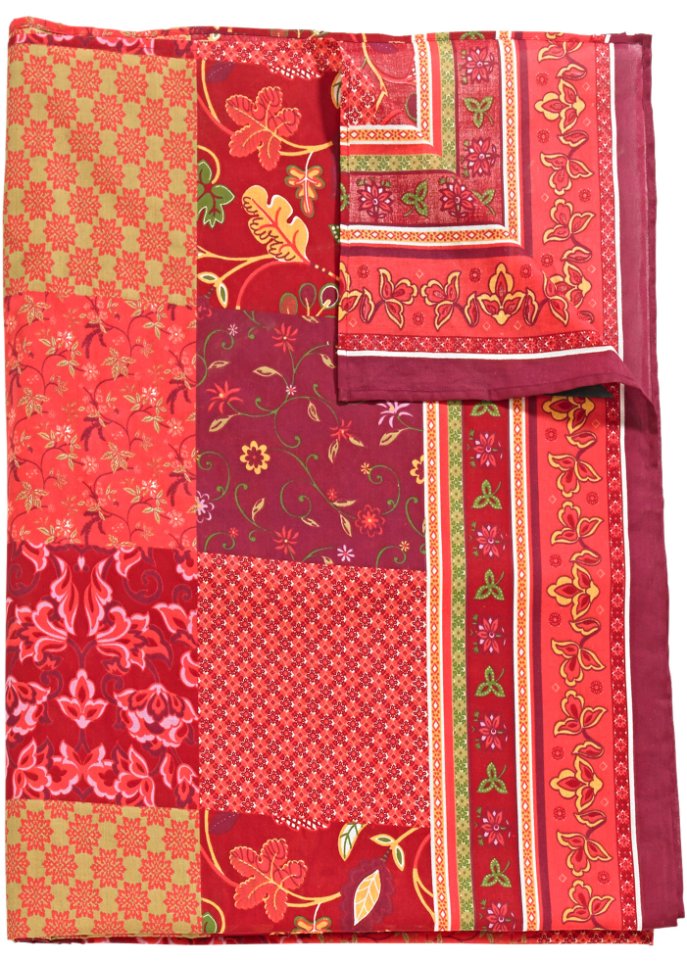 Tagesdecke mit Patchwork Druck in rot - bpc living bonprix collection