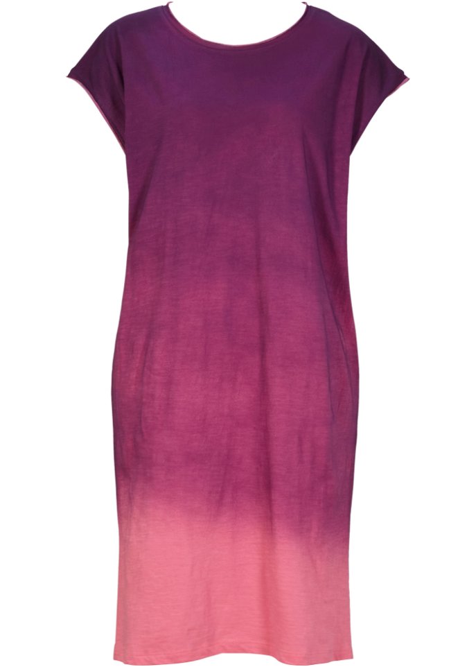 T-Shirtkleid mit Farbverlauf in lila von vorne - bpc bonprix collection