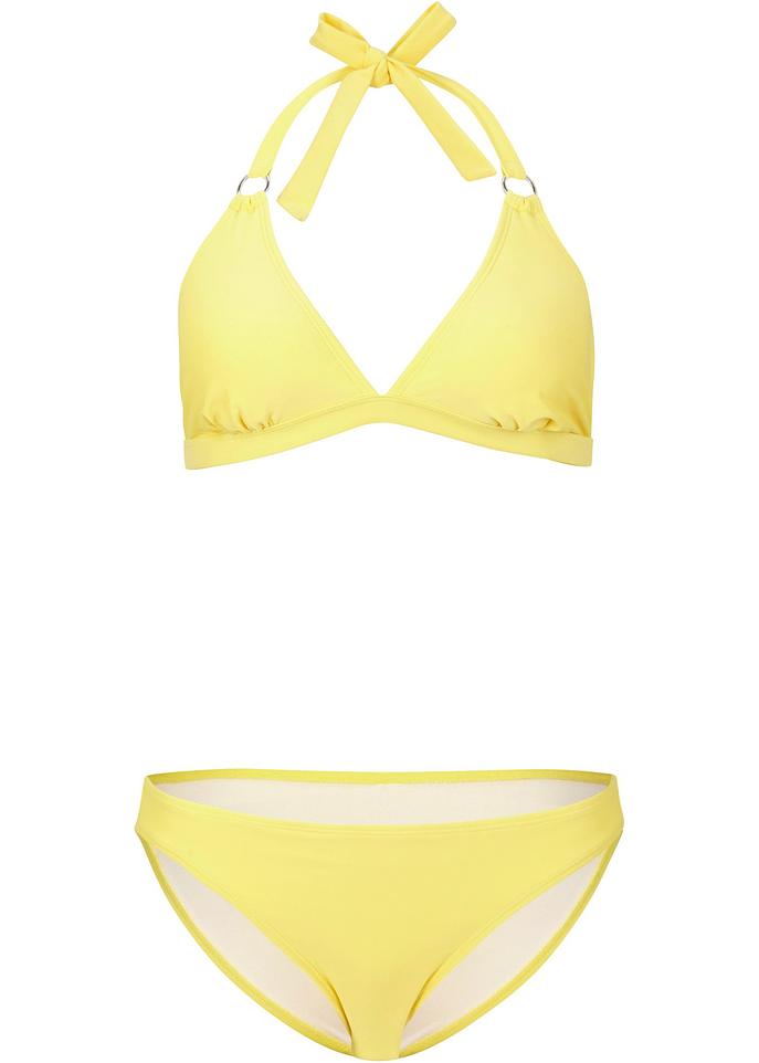 Modischer Bikini Mit Dekorativen Ringen Softgelb Bonprix