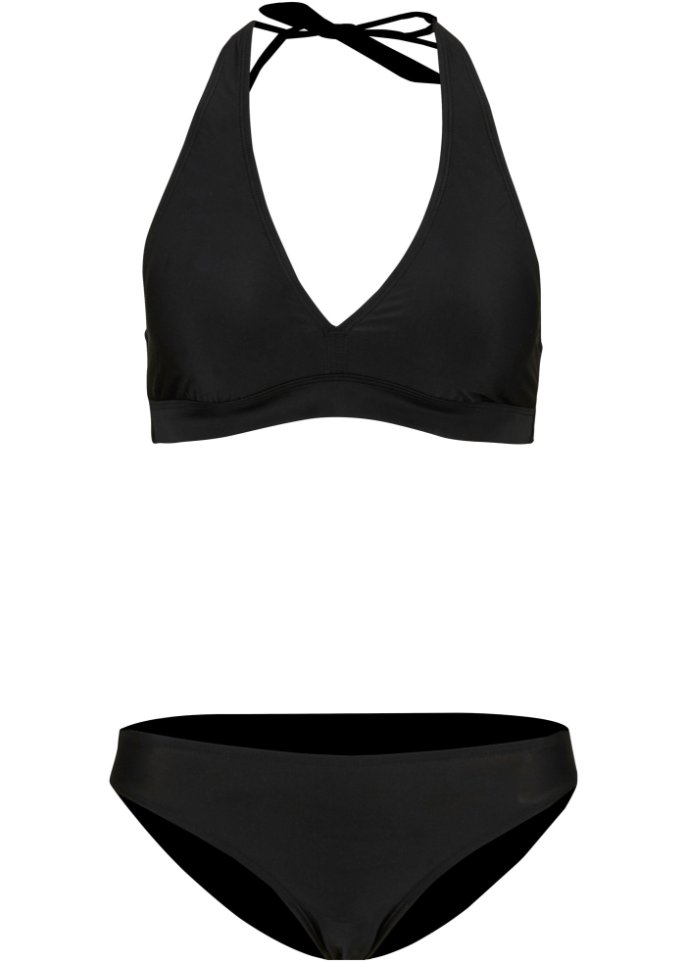 Neckholder Bikini (2-tlg.Set) in schwarz von vorne - bpc bonprix collection