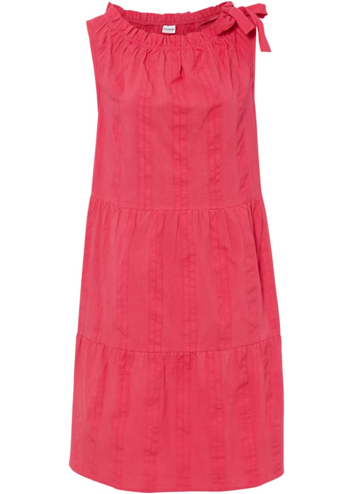 Kleid in A-Linie in pink von vorne - BODYFLIRT