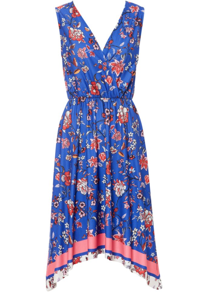 Kleid mit Cut-Out in blau von vorne - BODYFLIRT