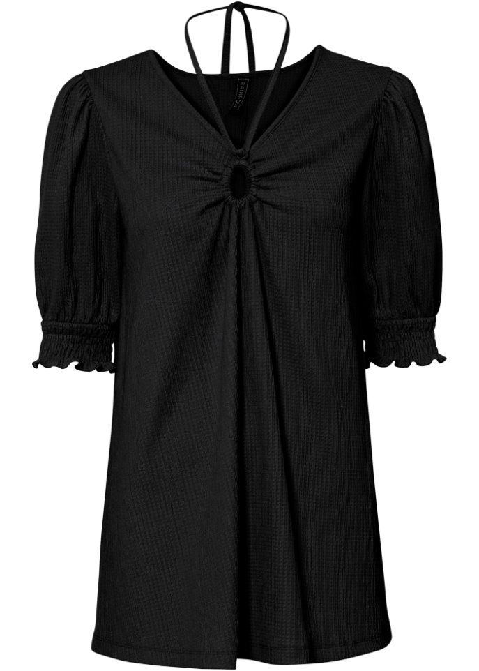 Shirttunika in schwarz von vorne - RAINBOW