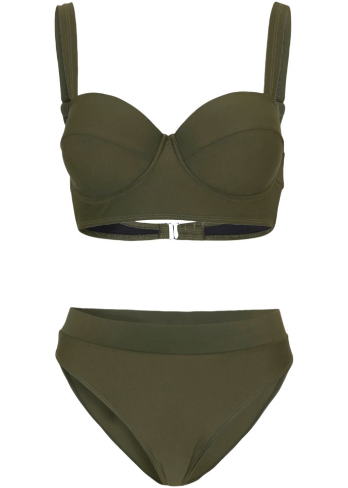 Bügel Bikini (2-tlg.Set) in grün von vorne - BODYFLIRT