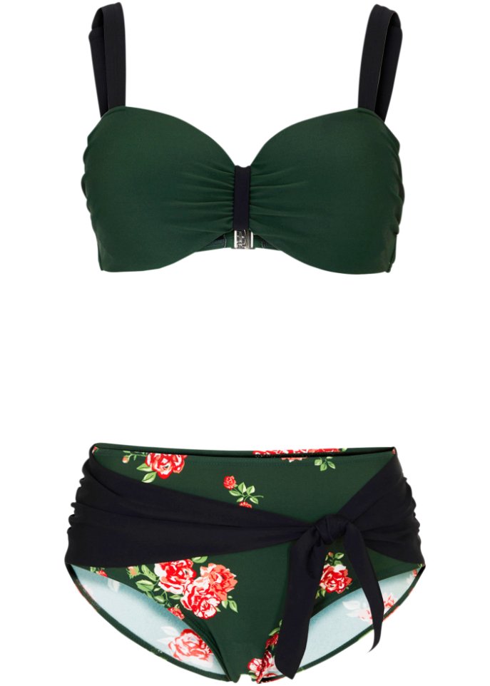 Balconette Bikini (2-tlg.Set)  in grün von vorne - bpc bonprix collection