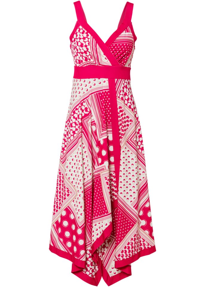 Kleid mit Print in pink von vorne - BODYFLIRT boutique