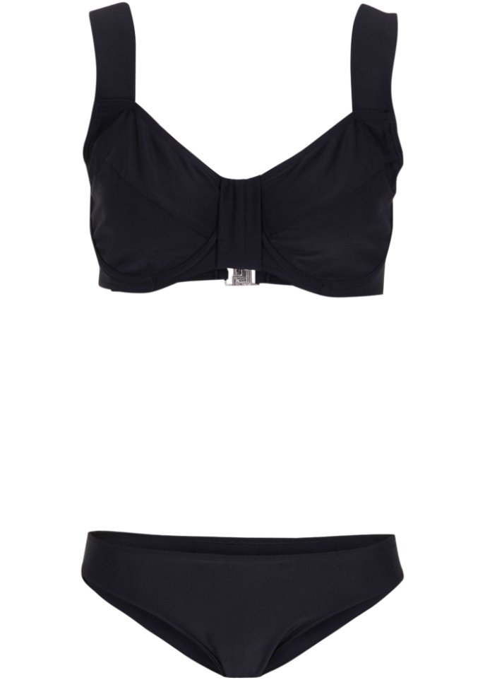 Minimizer Bügel Bikini (2-tlg. Set) in schwarz von vorne - bpc bonprix collection