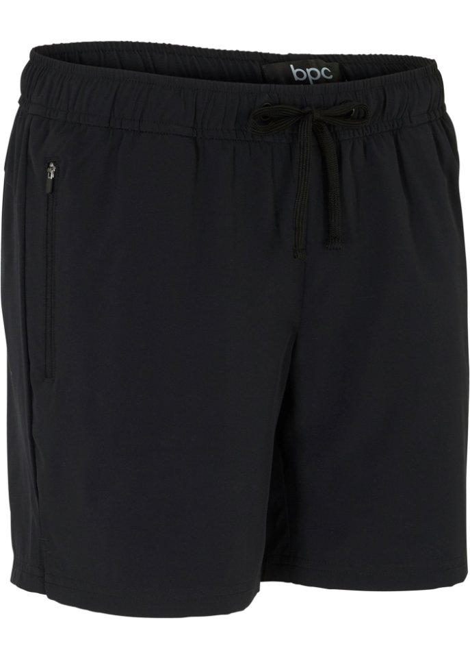 Funktions-Shorts mit Taschen, schnelltrocknend in schwarz von vorne - bpc bonprix collection