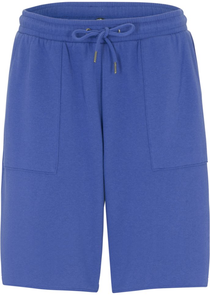 Sweat-Shorts mit Bequembund und Taschen  in blau von vorne - bpc bonprix collection