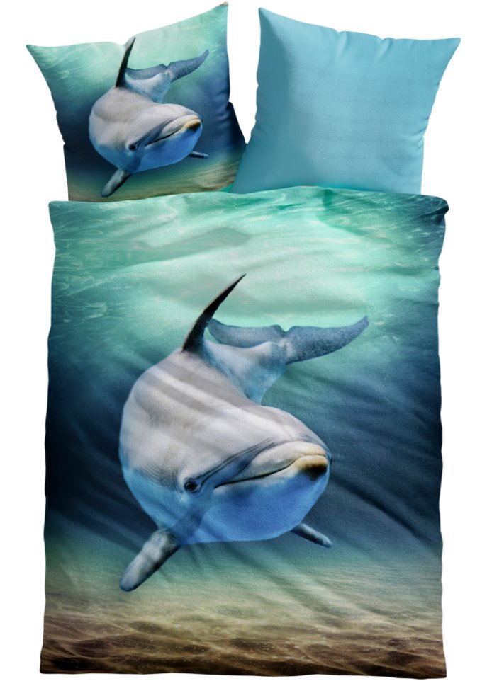 Wendebettwäsche mit Delfin in bunt - bpc living bonprix collection