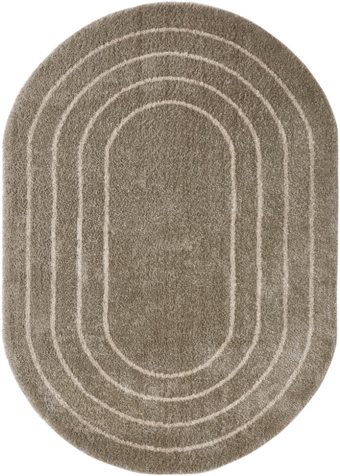 Ovaler Teppich mit moderner Musterung in braun - bpc living bonprix collection