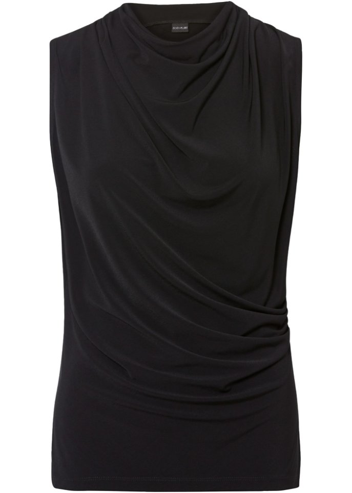 Shirttop in schwarz von vorne - BODYFLIRT