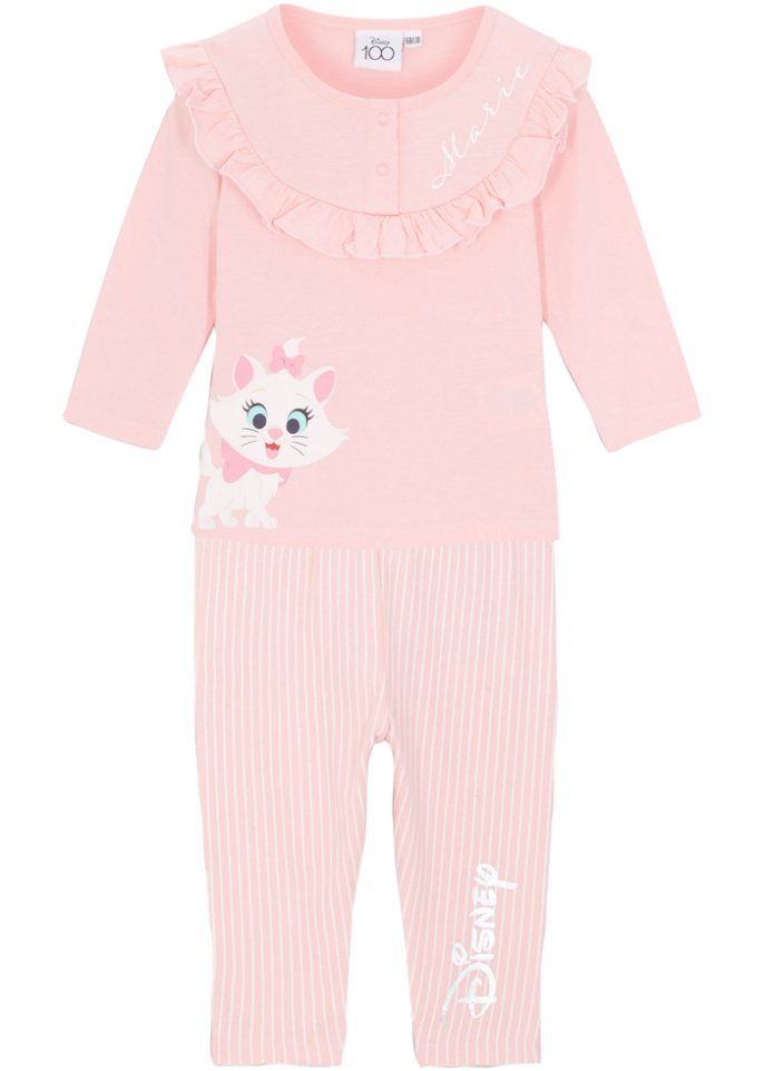 Baby Disney Aristocats Shirt und Leggings (2-tlg.Set)  in rosa von vorne - Disney