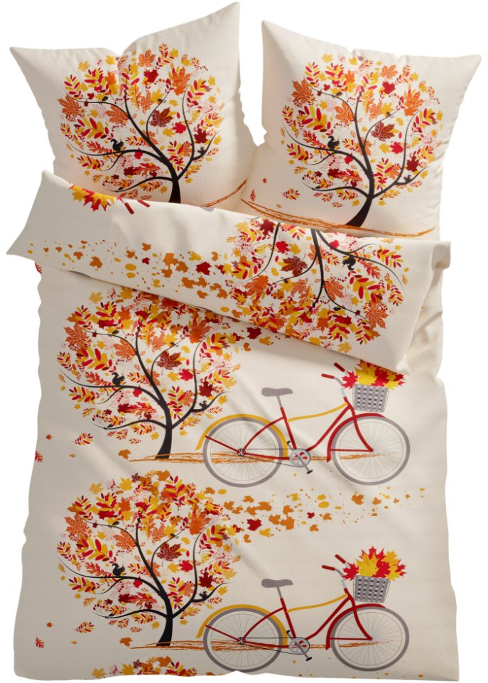 Bettwäsche mit Fahrrad in beige - bpc living bonprix collection