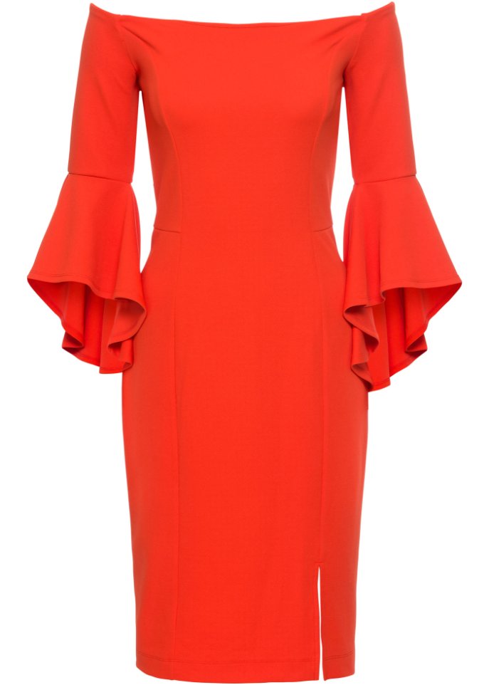 Carmen-Kleid in rot von vorne - BODYFLIRT boutique