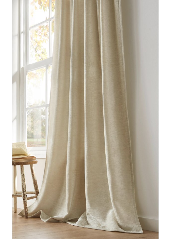 Thermo-Vorhang ISO-zertifiziert (1er Pack) in beige - bpc living bonprix collection