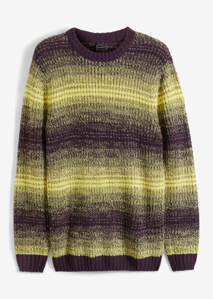 Pullover mit Farbverlauf  in lila von vorne - RAINBOW