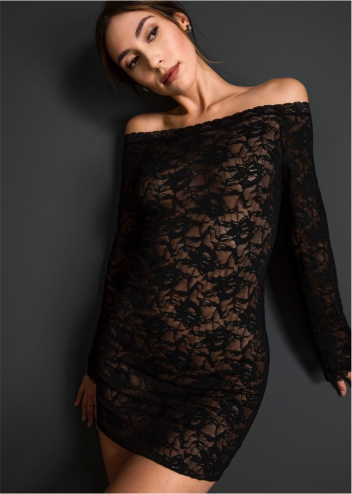 Carmen Kleid in schwarz (Totalaufnahme) - VENUS