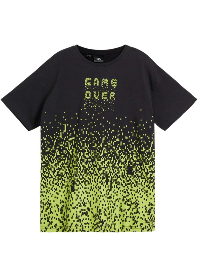 Jungen T-Shirt aus Bio-Baumwolle in schwarz von vorne - bpc bonprix collection