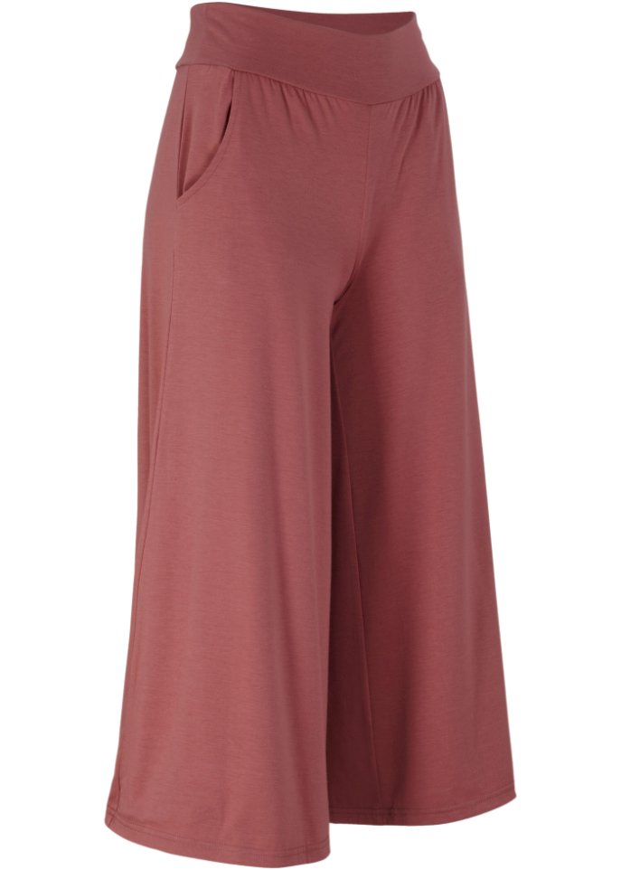 Loungewear Culotte in lila von vorne - bpc bonprix collection