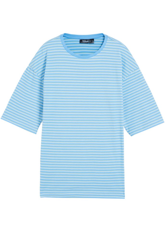 Jungen T-Shirt aus Bio Baumwolle in blau von vorne - bpc bonprix collection