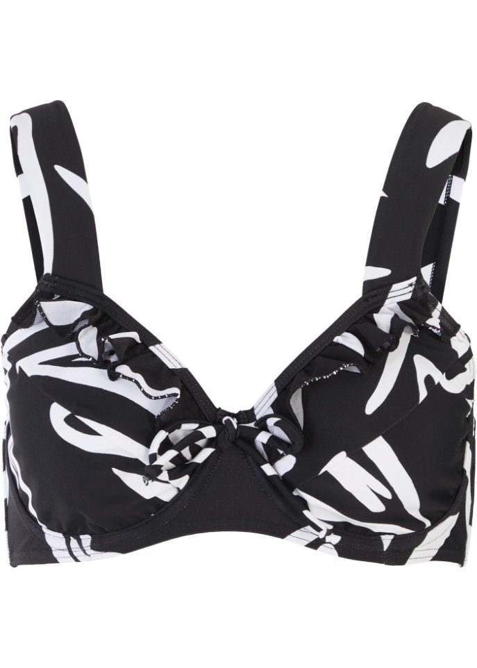 Minimizer Bügel Bikini Oberteil in schwarz von vorne - bpc selection