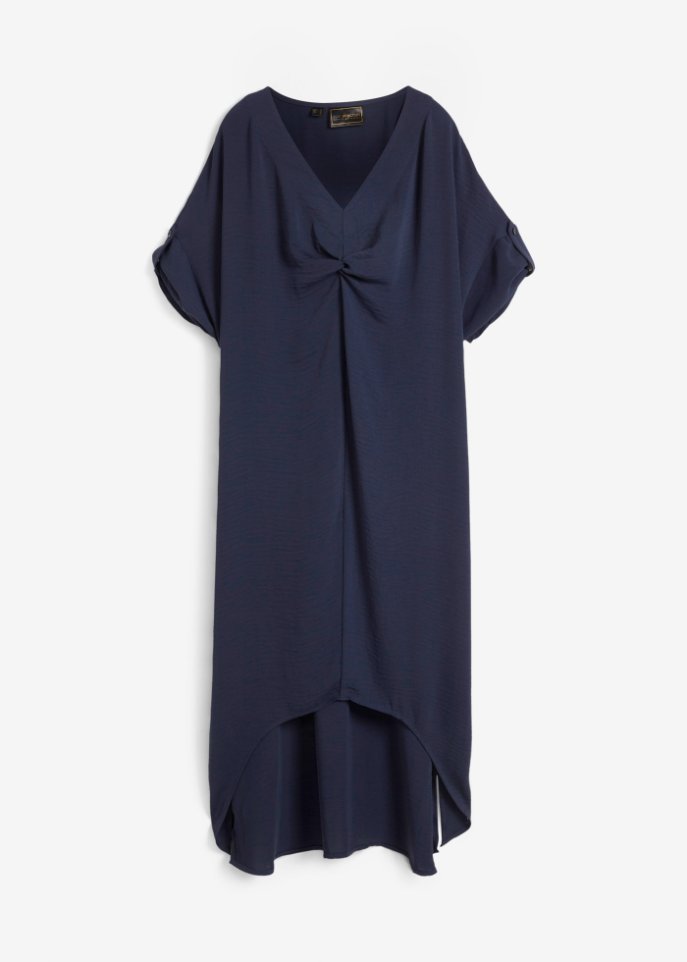 Kleid mit Knotendetail in blau von vorne - bpc selection