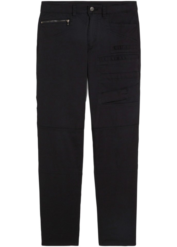 Jungen Workwear Hose, Regular Fit in schwarz von vorne - John Baner JEANSWEAR