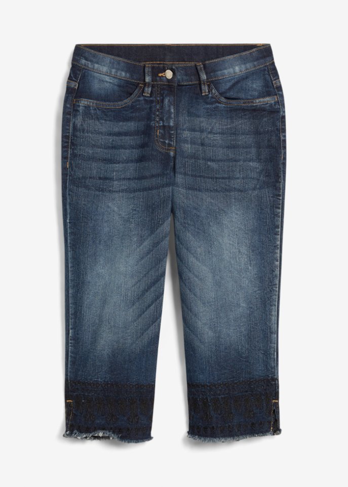 Capri-Jeans in blau von vorne - bpc selection