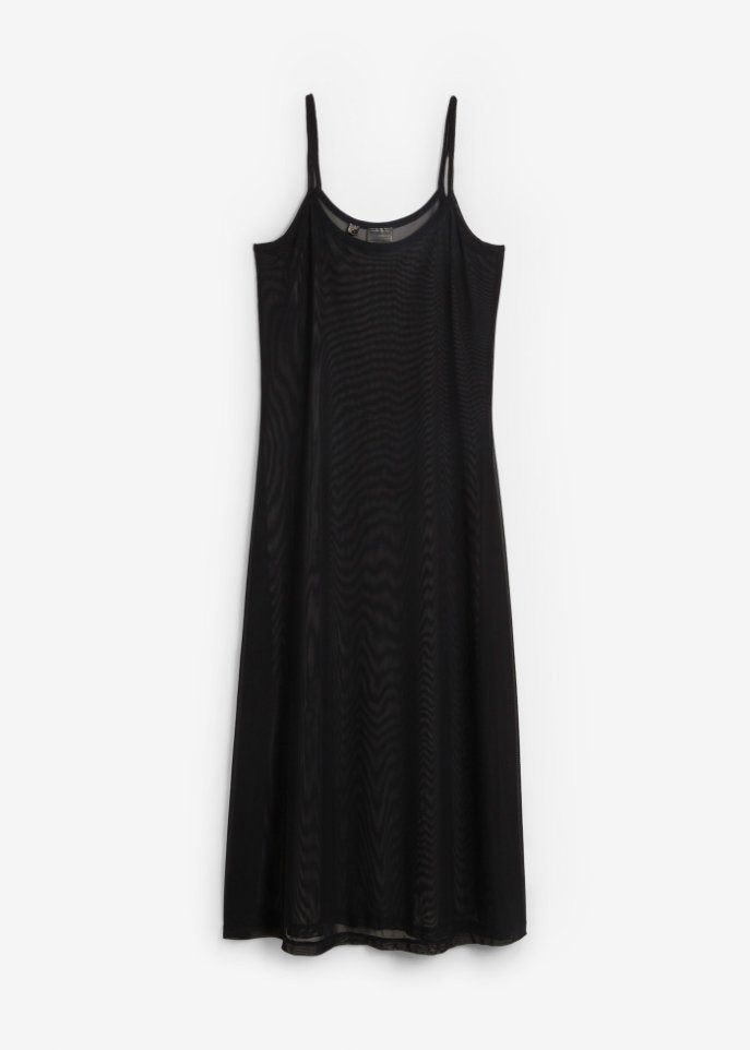 Strandkleid aus Mesh in schwarz von vorne - bpc selection