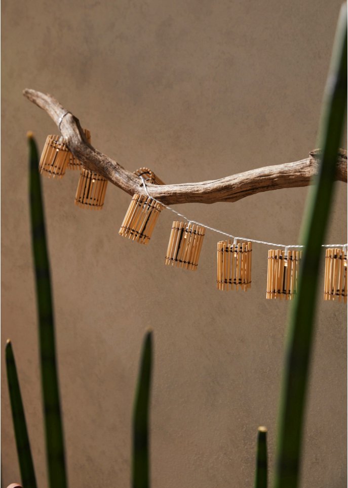 LED-Lichterkette Bambus in beige - bpc living bonprix collection