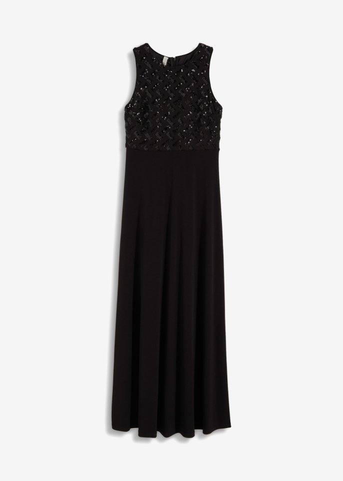 Abendkleid in schwarz von vorne - BODYFLIRT boutique