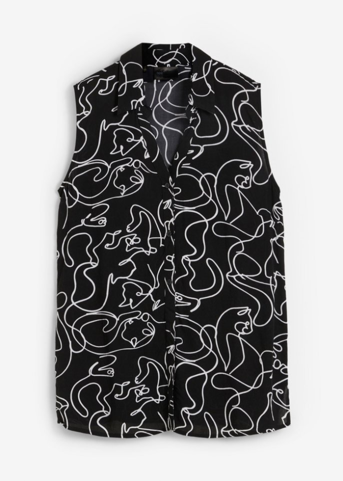 Viskose Bluse in schwarz von vorne - bpc selection