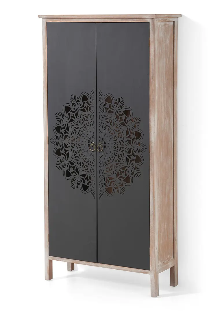Schrank mit ausgestanztem Muster in beige von vorne - bpc living bonprix collection Schrank mit ausgestanztem Muster in beige von vorne - bpc living bonprix collection