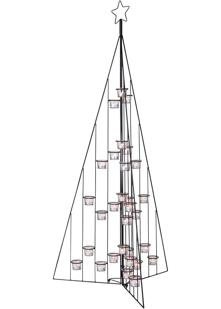 Teelichthalter im Weihnachtsbaum-Design in schwarz - bpc living bonprix collection Teelichthalter im Weihnachtsbaum-Design in schwarz - bpc living bonprix collection