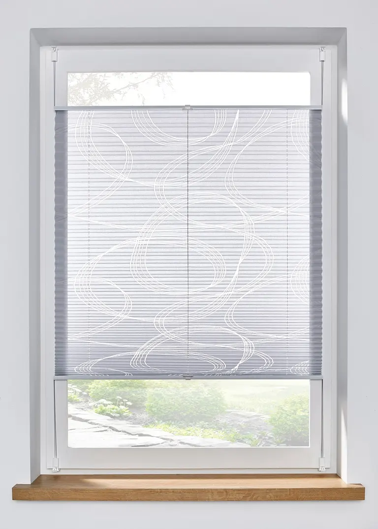 Ausbrenner Plissee graphisch in grau - bpc living bonprix collection Ausbrenner Plissee graphisch in grau - bpc living bonprix collection