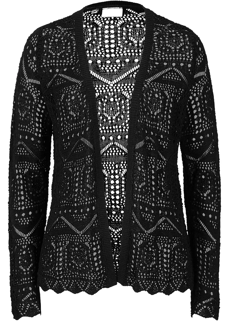 Strickjacke in schwarz von vorne - bonprix Strickjacke in schwarz von vorne - bonprix