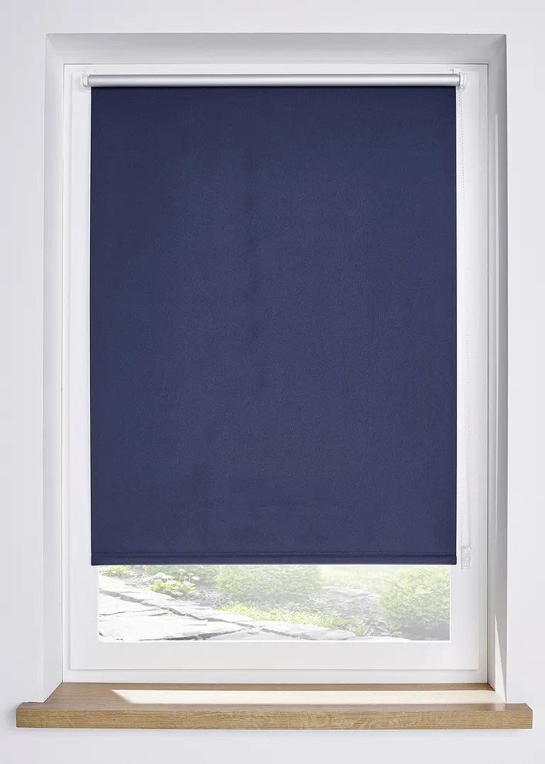 Verdunklungsrollo ohne Bohren in blau - bonprix Verdunklungsrollo ohne Bohren in blau - bonprix