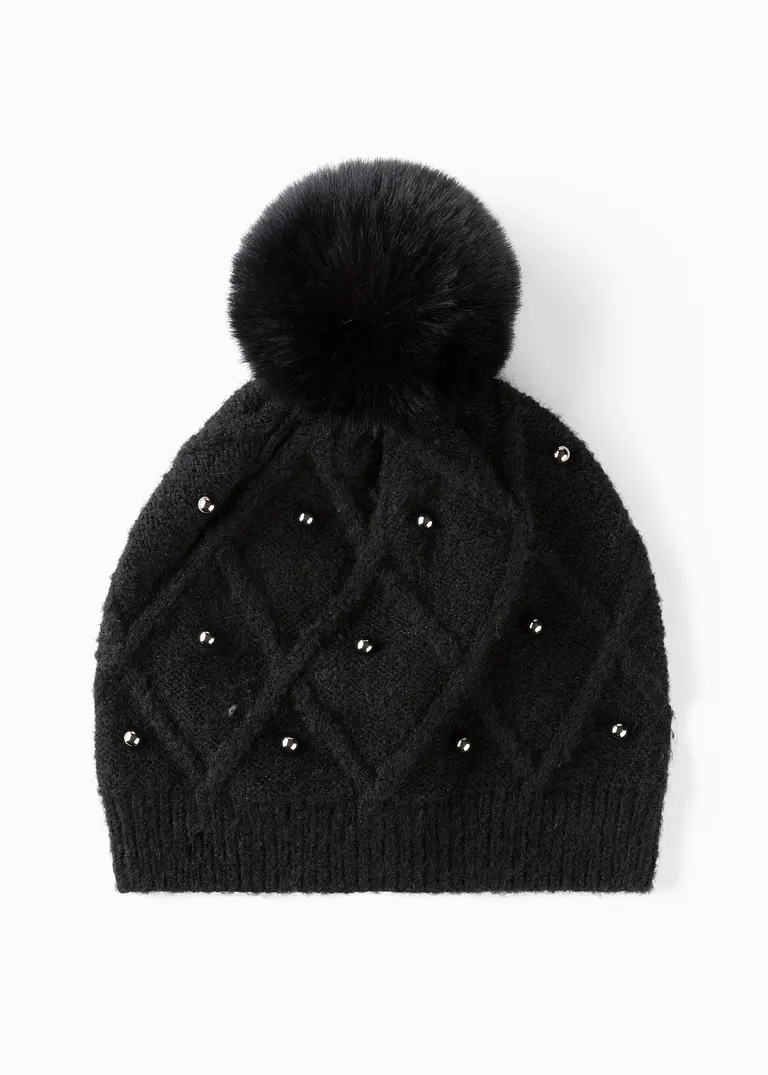 Mütze in schwarz von vorne - bonprix Mütze in schwarz von vorne - bonprix