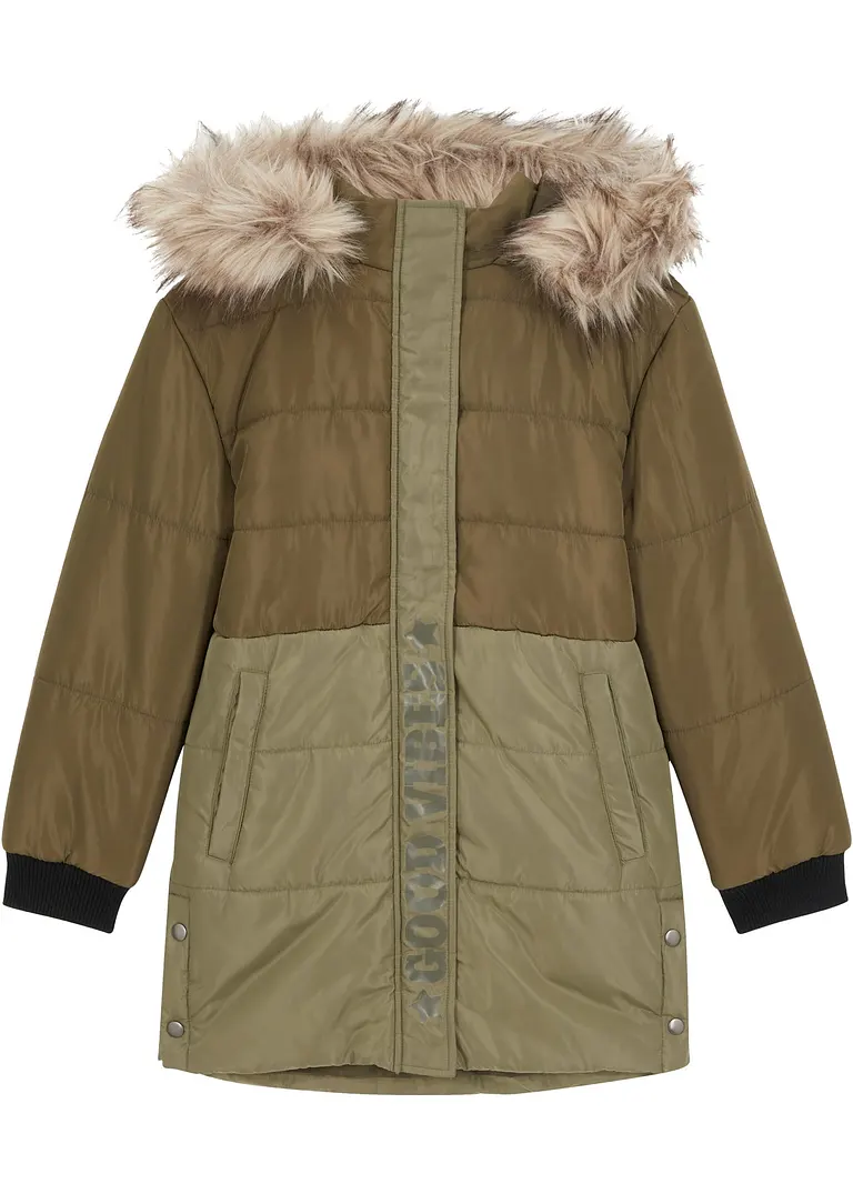 Mädchen Parka, zweifarbig in grün von vorne - bpc bonprix collection Mädchen Parka, zweifarbig in grün von vorne - bpc bonprix collection