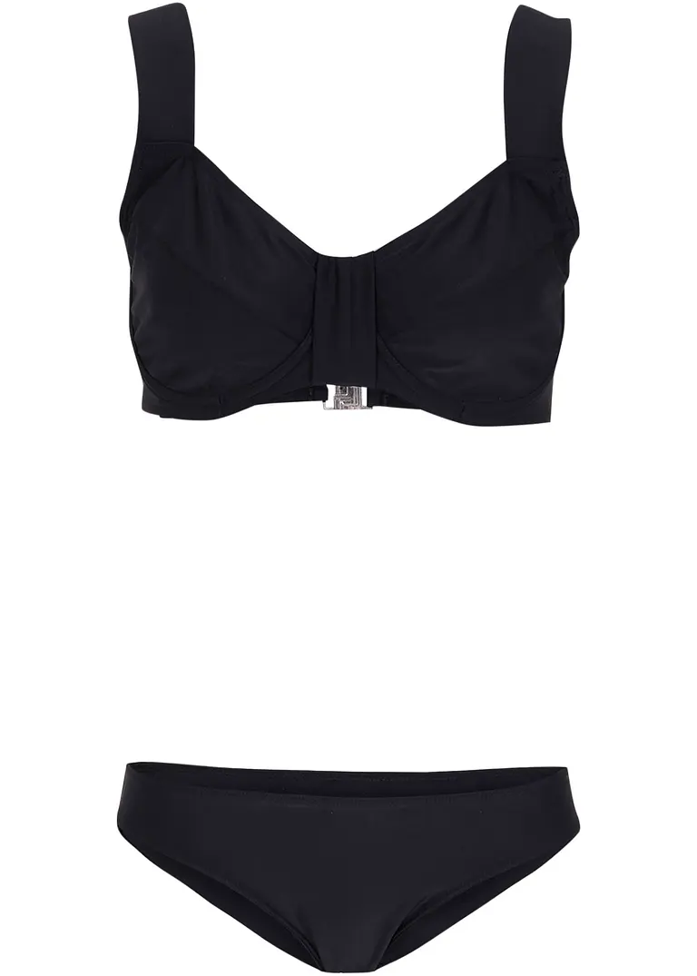 Minimizer Bügel Bikini (2-tlg. Set) in schwarz von vorne - bpc bonprix collection Minimizer Bügel Bikini (2-tlg. Set) in schwarz von vorne - bpc bonprix collection