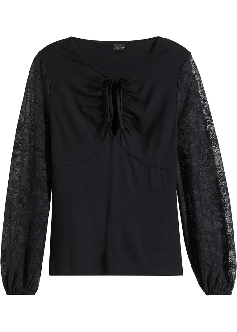 Shirtbluse in schwarz von vorne - bonprix Shirtbluse in schwarz von vorne - bonprix