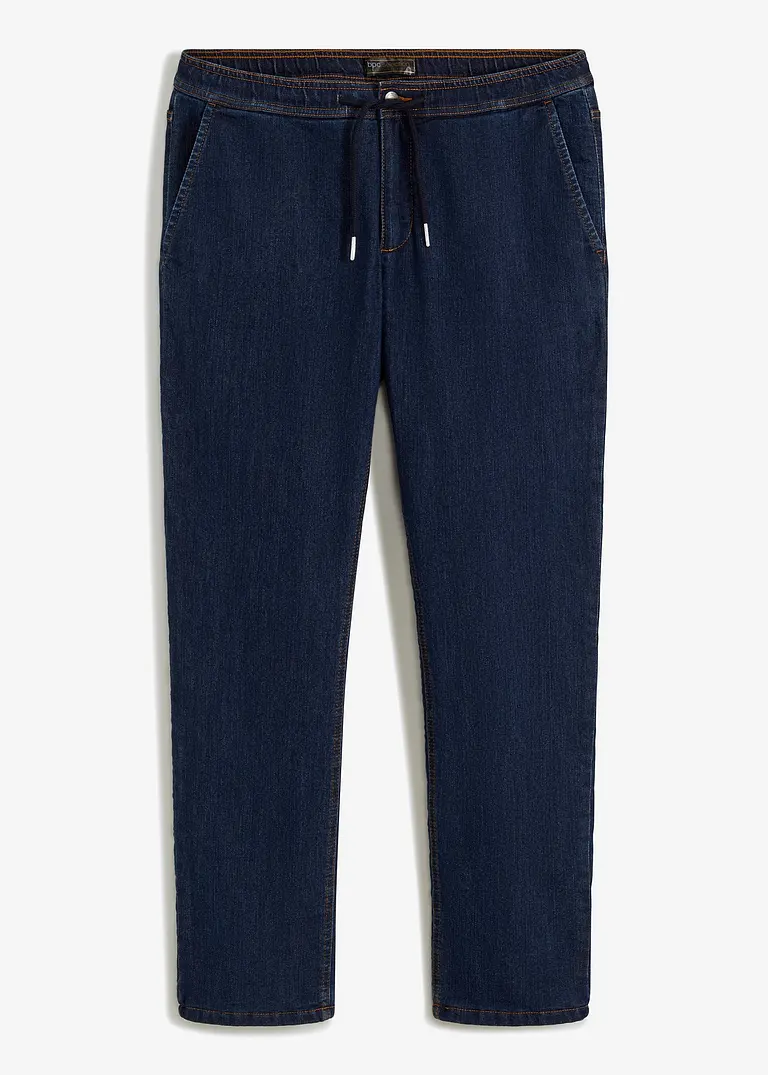 Regular Fit Schlupf-Thermojeans, Straight in blau von vorne - bonprix Regular Fit Schlupf-Thermojeans, Straight in blau von vorne - bonprix