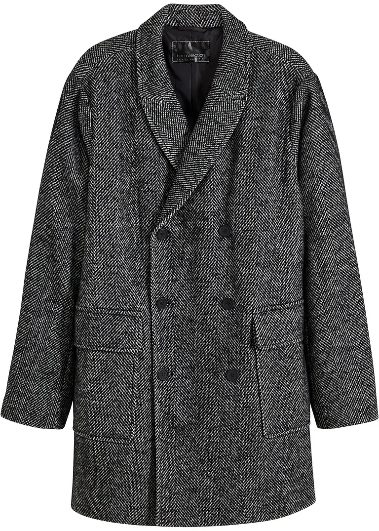 Kurzmantel in schwarz von vorne - bpc selection Kurzmantel in schwarz von vorne - bpc selection