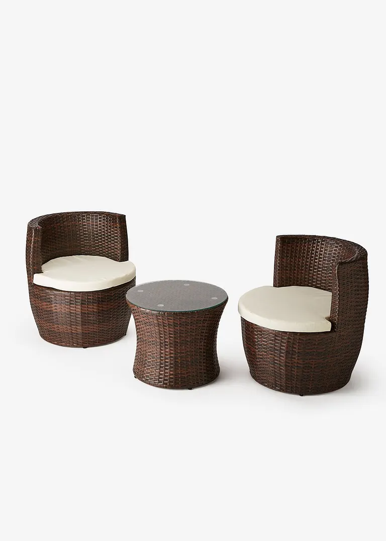 Gartenmöbel Set (3-tlg. Set) in braun - bonprix Gartenmöbel Set (3-tlg. Set) in braun - bonprix